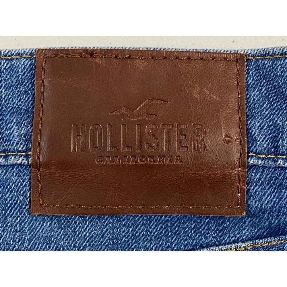 Hollister Epic Flex Super Skinny Jeans Mens 34x32 Blue Distressed Ripped - Picture 14 of 14